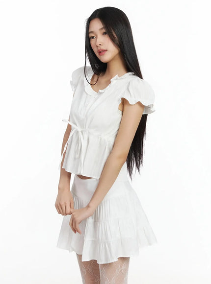 ruffled-ribbon-tie-short-sleeve-blouse-im530