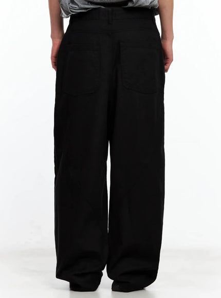 Men's Wide-Leg Cotton Pants IL511
