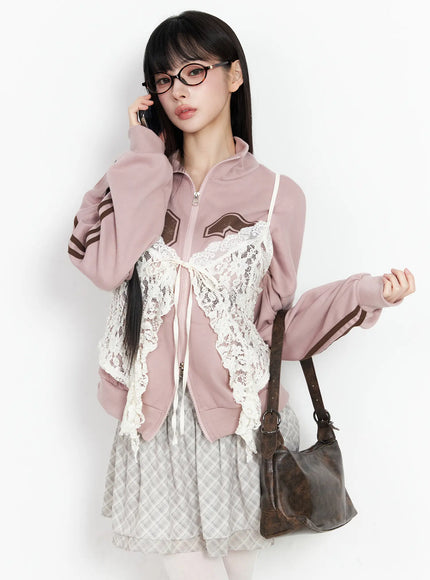 plaid-ruffle-mini-skirt-cf518