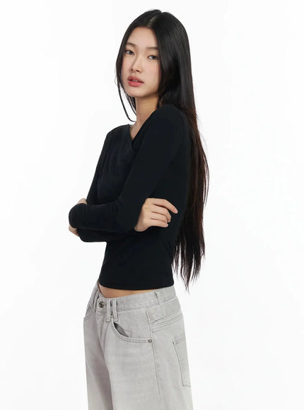 draped-v-neck-long-sleeve-top-ia508