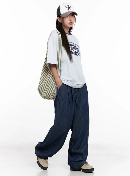 Sophia Raw-Wash Wide Jeans CL518