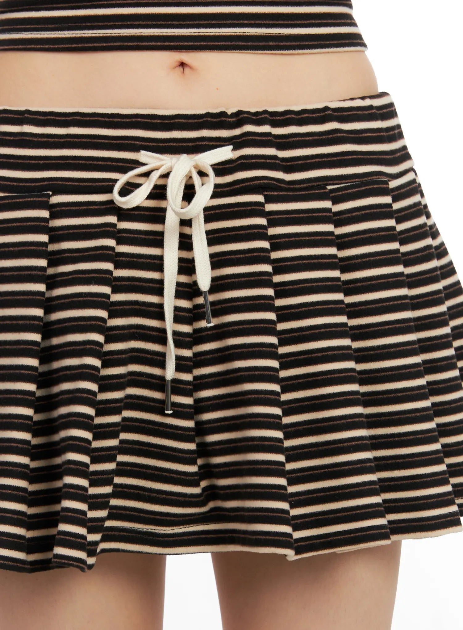 striped-fleece-lined-mini-skirt-cn520