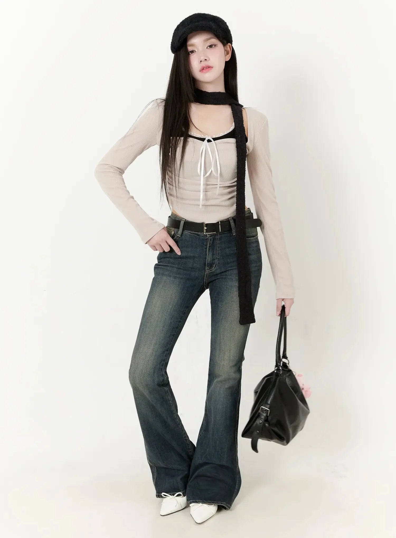 karla-vintage-logo-flare-jeans-io520