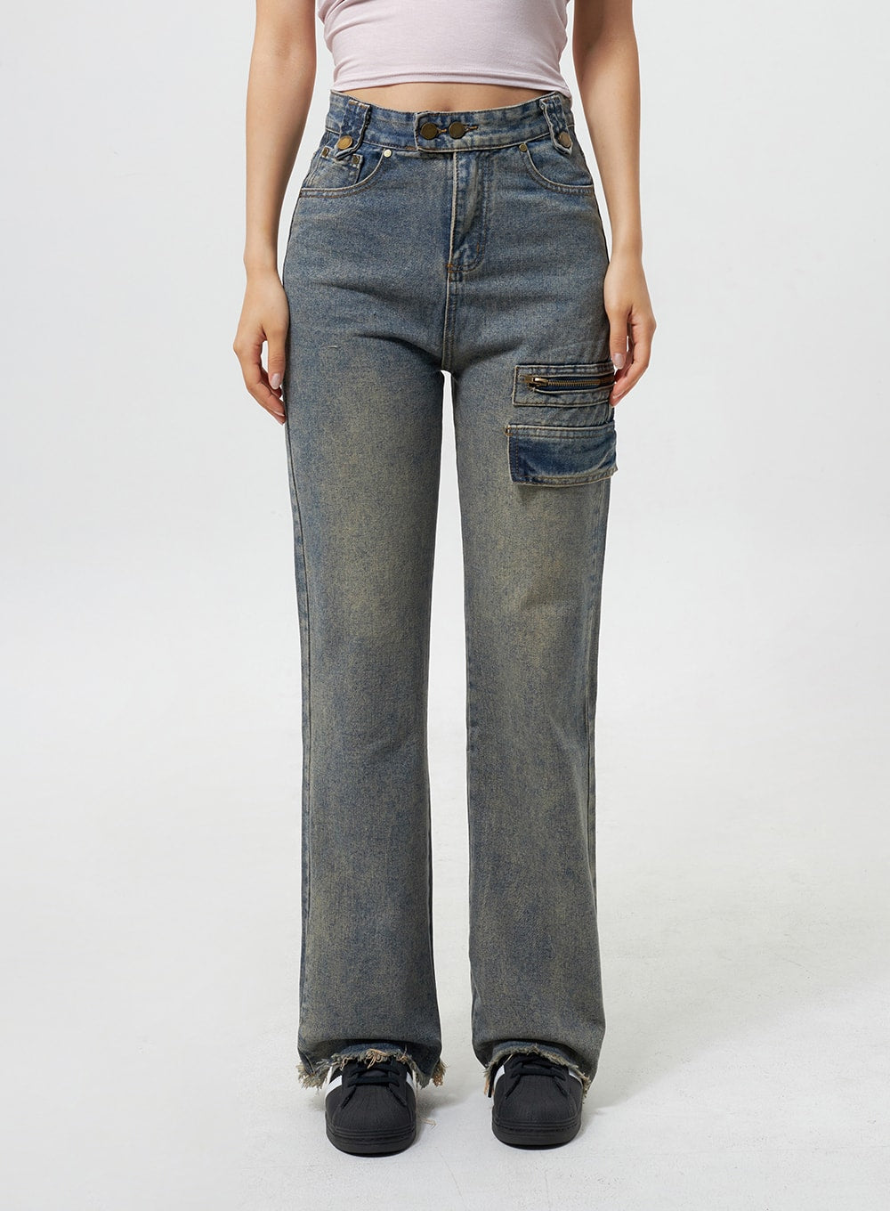 zipper-detail-jeans-cy325