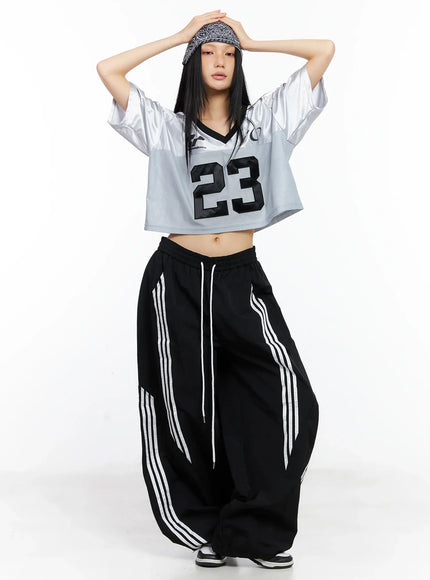 glossy-v-neck-cropped-jersey-cl529