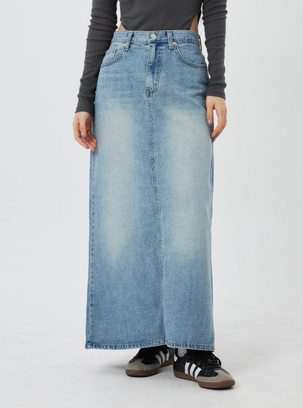 Denim Maxi Skirt CF324