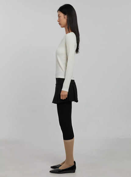 Slim Fit Ribbed Top IJ509