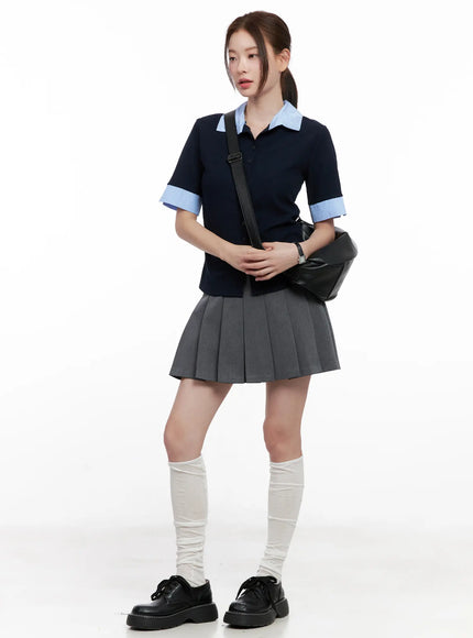 layered-collar-short-sleeve-shirt-cl524