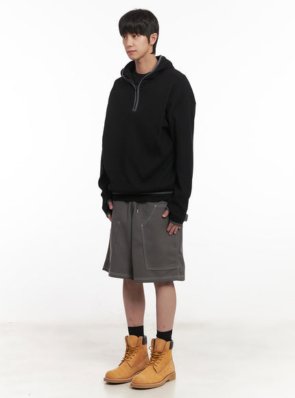 mens-half-zip-waffle-knit-hoodie-im519