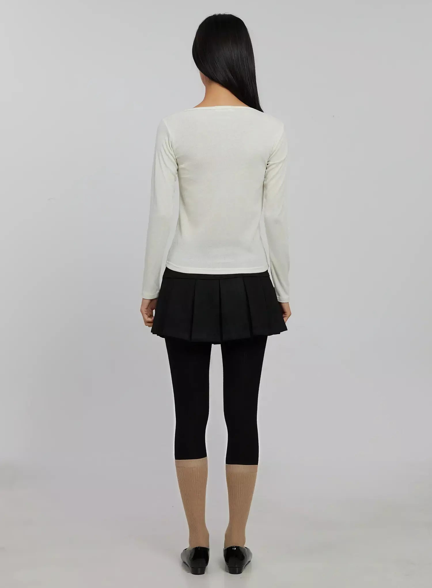 Pleated Mini Skirt IJ509