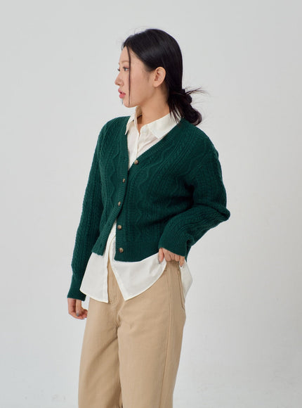 Cropped Knit Cardigan IM315