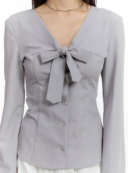 ribbon-tie-v-neck-blouse-top-ca509