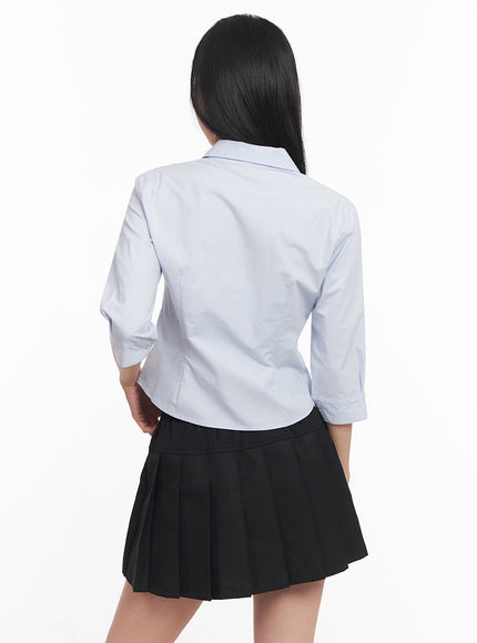 half-sleeve-slim-fit-collared-shirt-iy516