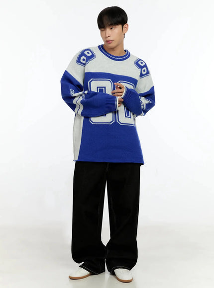 Men's Oversized Rugby Sweater IN506