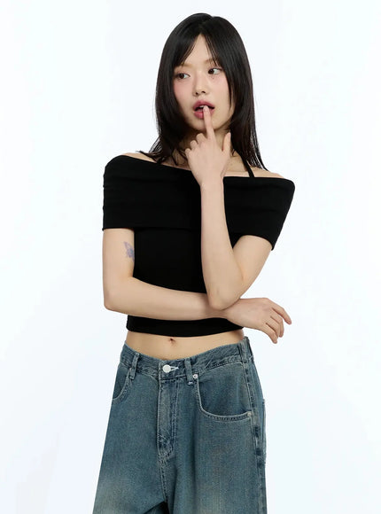 shirred-off-shoulder-short-sleeve-tee-iu525