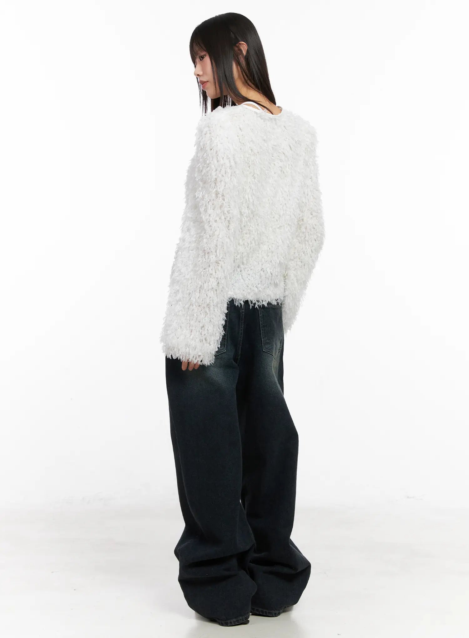faux-fur-ribbon-cardigan-cn511