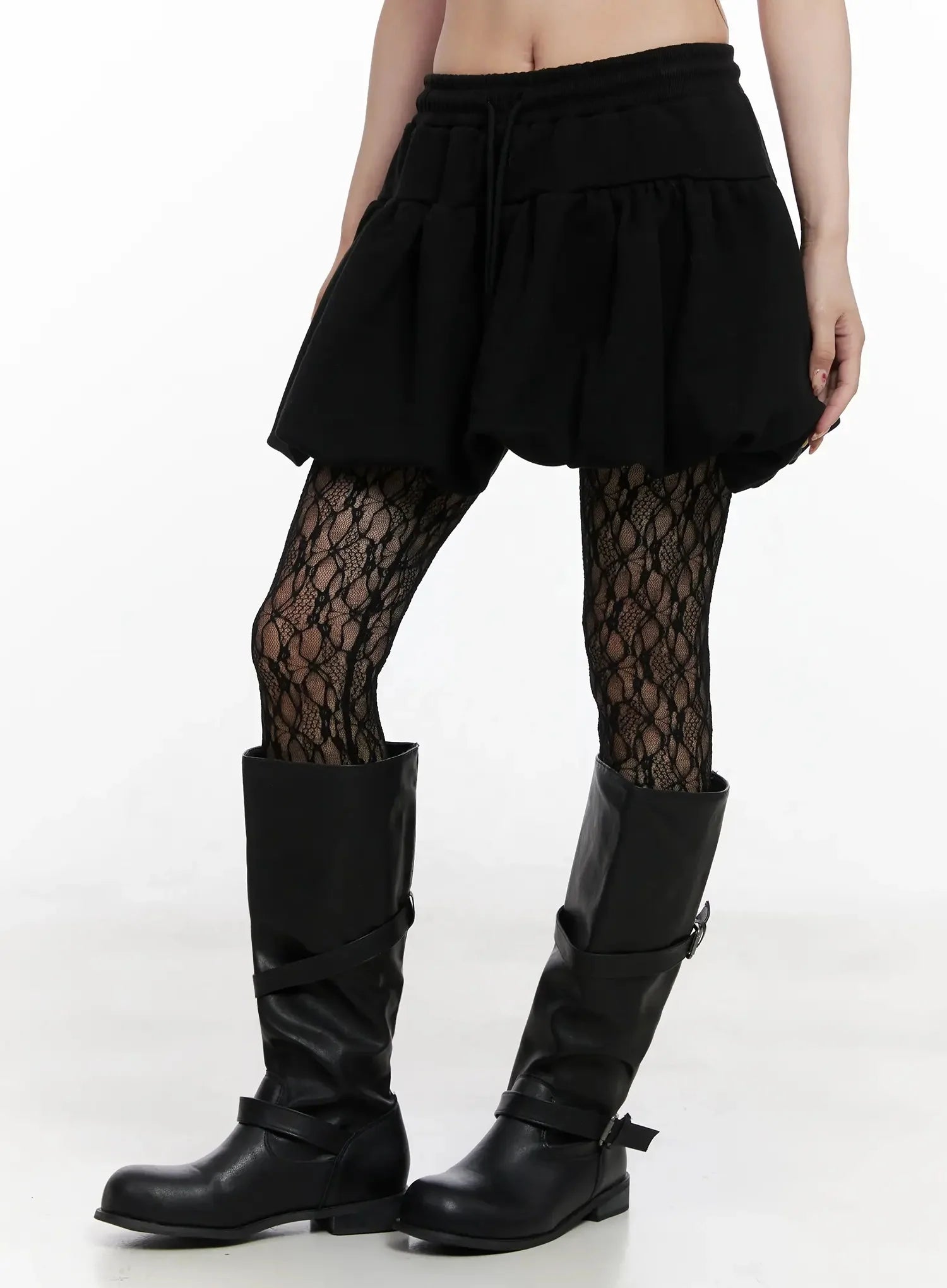 Balloon-Fit Flared Mini Skirt IN525