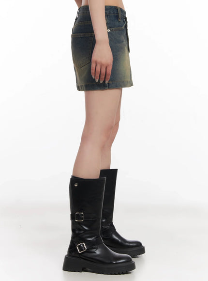 slanted-button-low-rise-denim-skirt-ic503