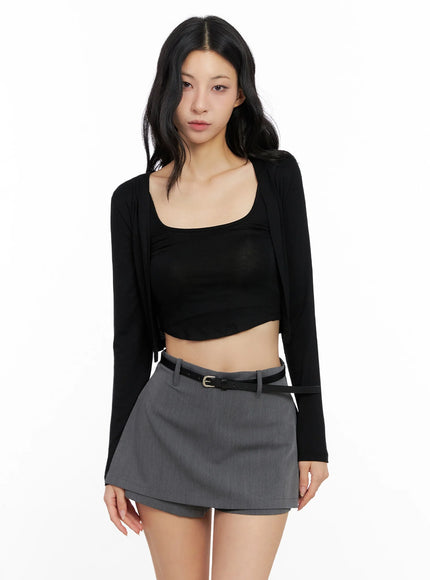 Cropped Tank & Cardigan Set IG508