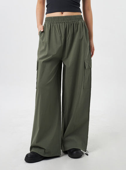 Wide Cargo Track Pants CY308