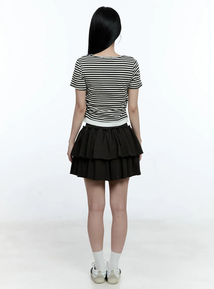 Striped Layered Cardigan CG513