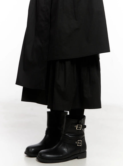 Asymmetrical Flare Layered Skirt CG526