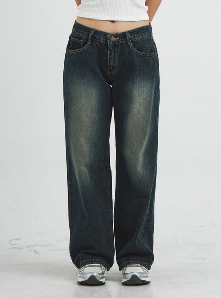 Low Rise Washing Wide Jeans CS14