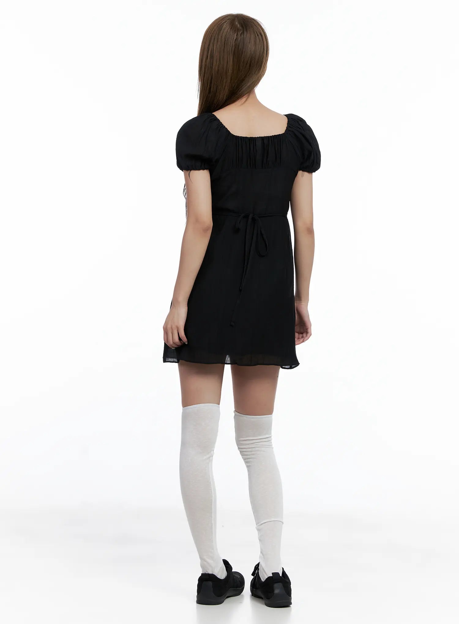 shirred-puff-sleeve-mini-dress-cl510