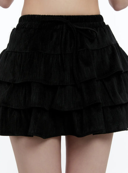 layered-velvet-mini-skirt-cn517