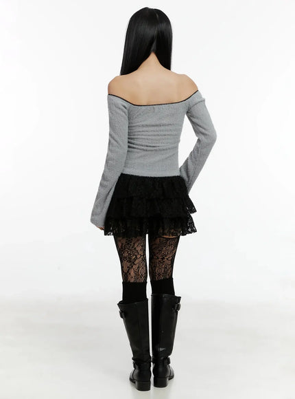 Lace Tiered Skirt ID525