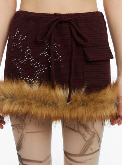 faux-fur-trim-mini-skirt-cd518