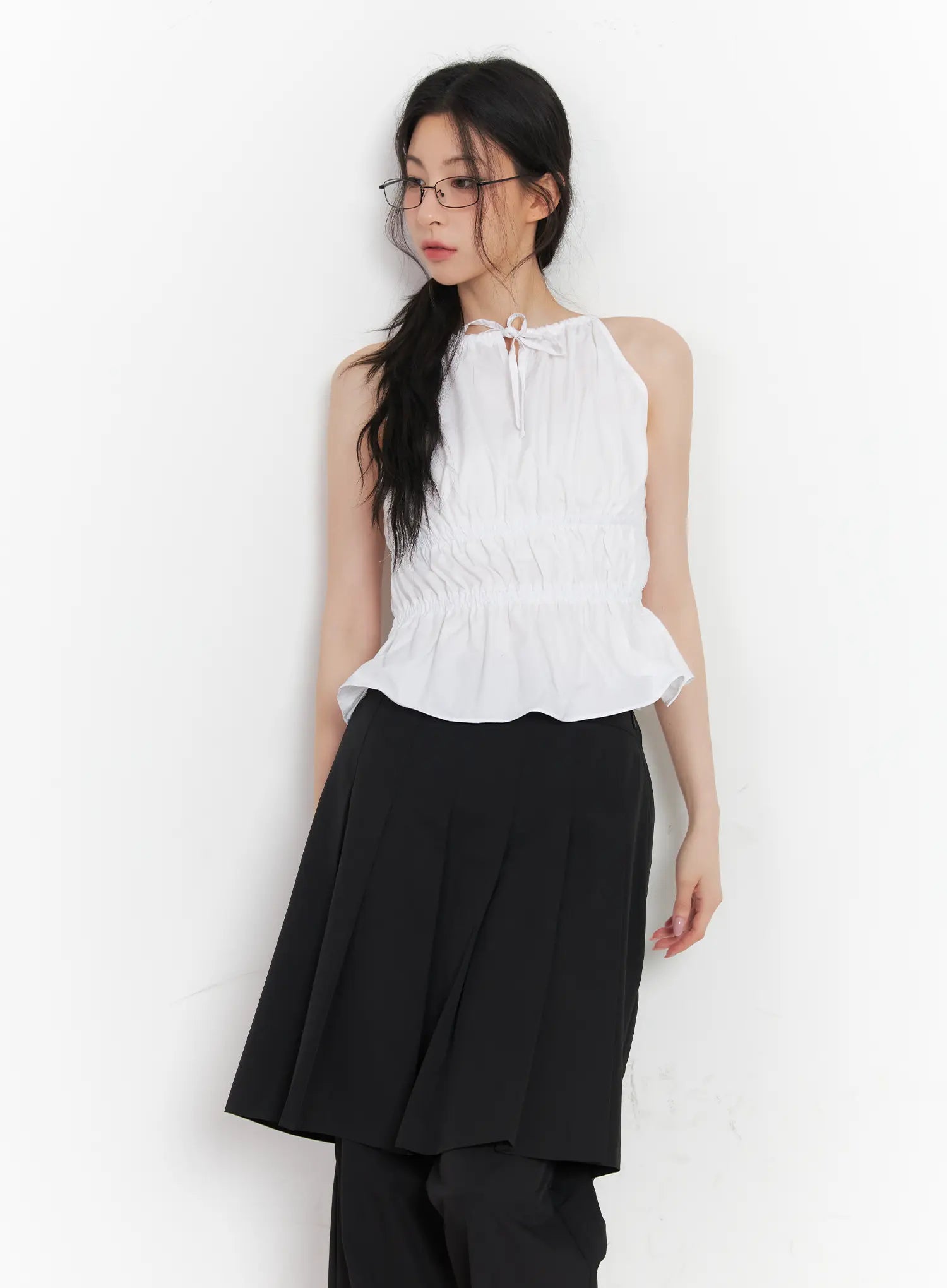 shirred-halter-neck-blouse-cu510