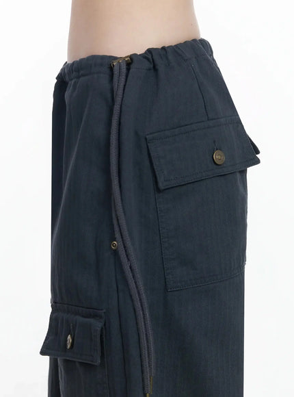 Wide Leg Cargo Pants IJ528