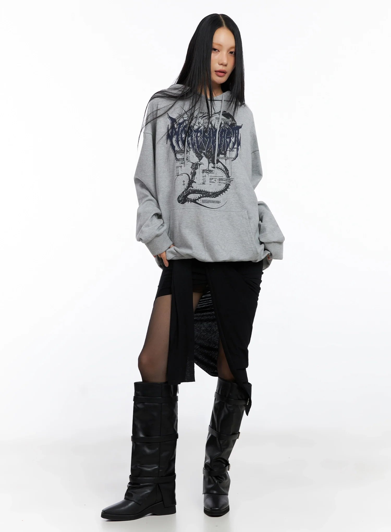 Oversized Graphic Hoodie IO516