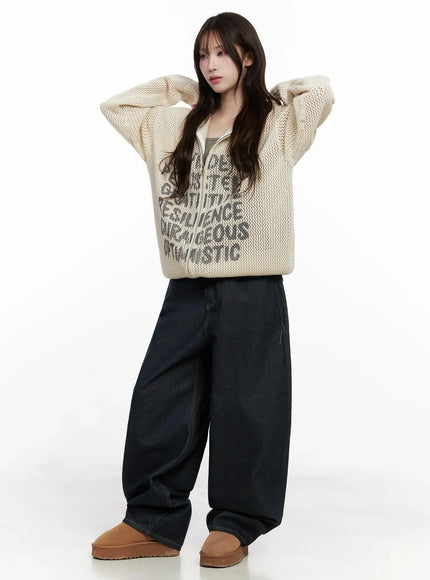 Casual Mesh Lettering Hoodie Jacket IN514