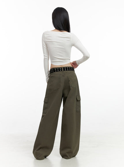 pocketed-solid-cargo-pants-io430