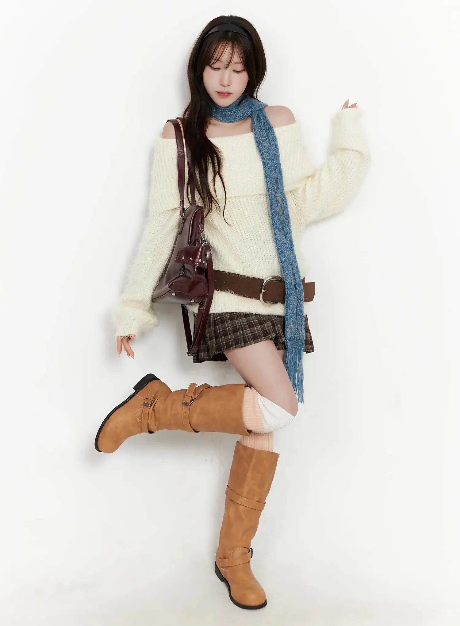 Cozy Knit Long Scarf IN514