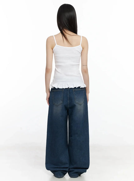 frill-hem-cami-top-f517