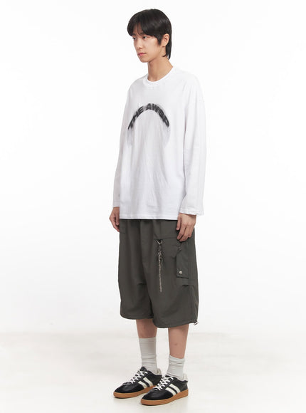 Men's Nylon Pocketed Wide-Fit Shorts IA510