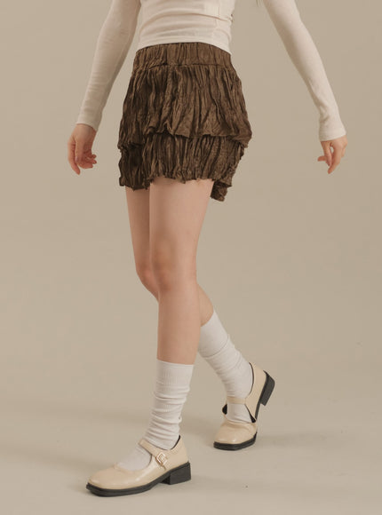 Ruffle Tier Mini Skirt J17