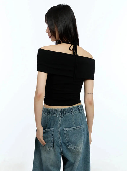 shirred-off-shoulder-short-sleeve-tee-iu525