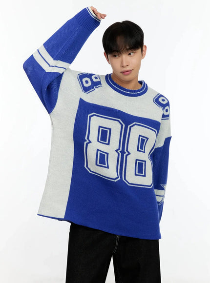 Men's Oversized Rugby Sweater IN506