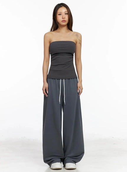 Ribbed Padded Tube Top IY504