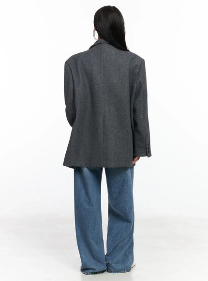 Oversized Wool Blazer IJ529