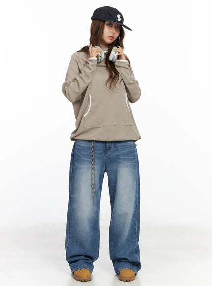 Alora Vintage Washed Wide Leg Jeans CF513