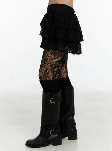 Lace Tiered Skirt ID525
