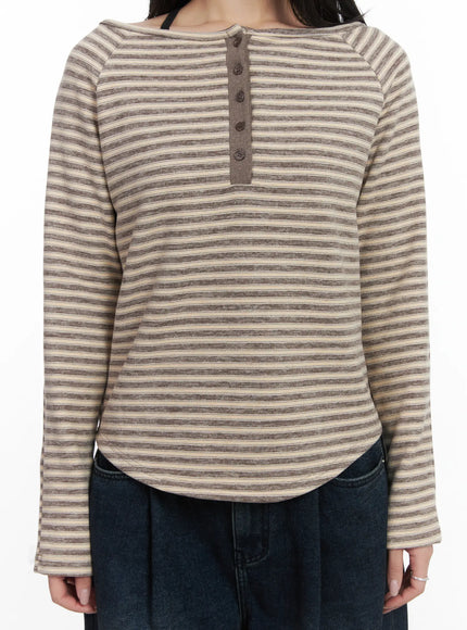 fleece-striped-button-long-sleeve-top-cd529