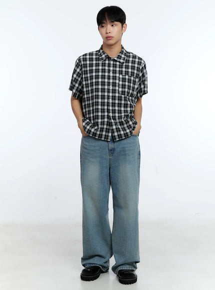 mens-plaid-short-sleeve-shirt-ig519