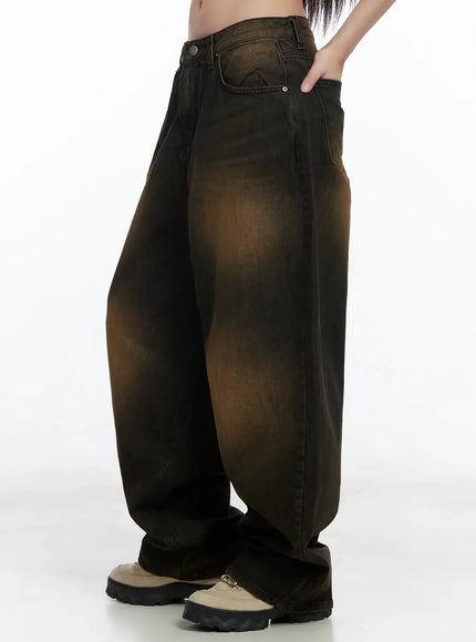 Alayna Vintage Wash Baggy Jeans IM502