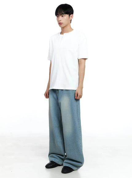 Men's Cotton Henley Tee IG520